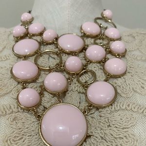 Pink Cluster Button Necklace